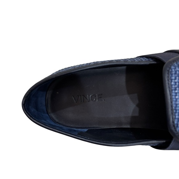 Vince Blue Basketweave Leather Blue Slip On Casual Sneakers Women’s 10/40 - Picture 7 of 7